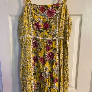 Anthropologie Farm rio floral yellow maxi sundress
NWOT size L